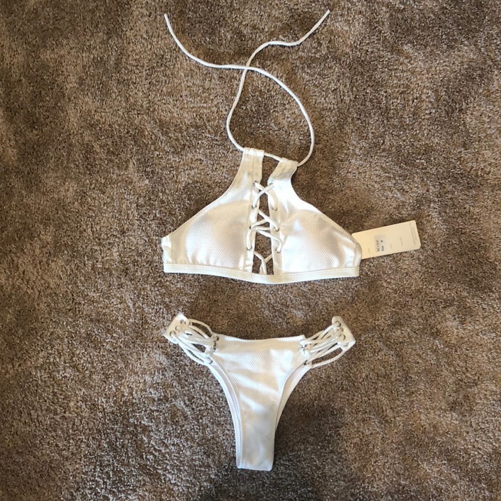 New Bright White Bikini set